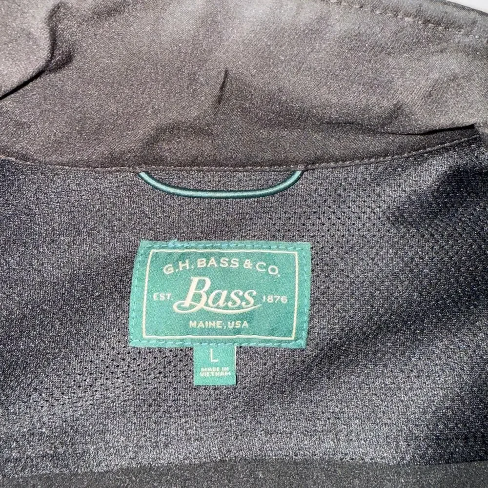G.H. Bass & Co. Black Softshell Jacket Men’s Large | Outdoor Lightweight minimal